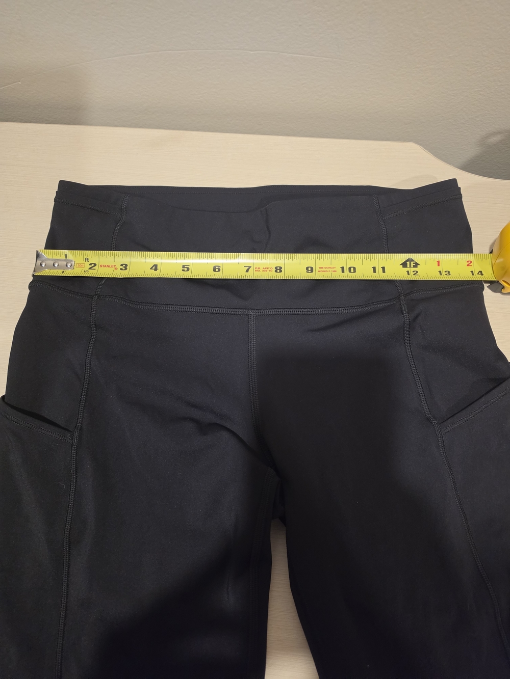Lululemon Fast and Free Crop II 19" Nulux Running Leggings Black Size 8 Pockets - Picture 3 of 7